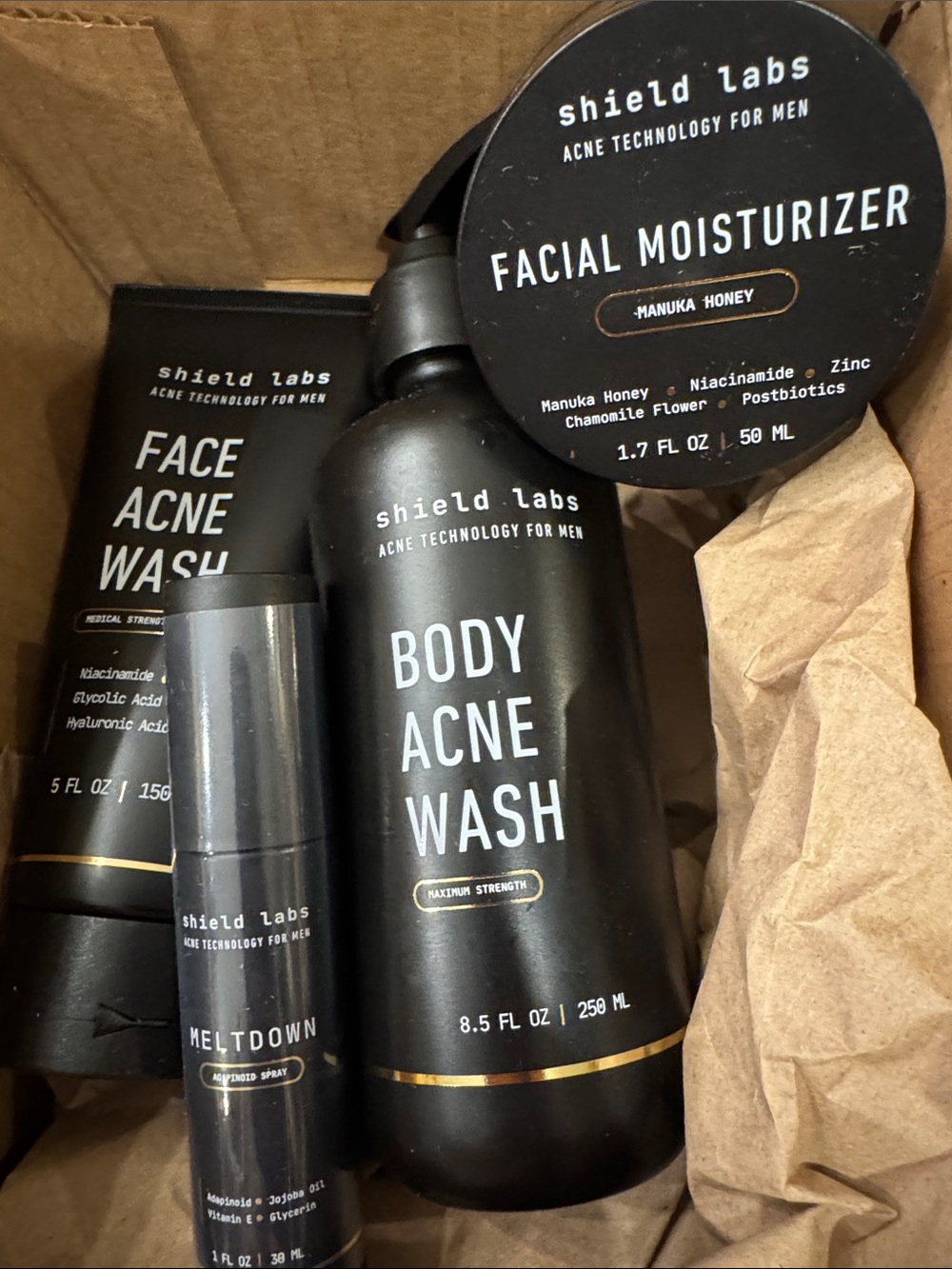 Shield Labs Black Body Acne Wash - Targeted Body Cleanser (8.5 fl oz)